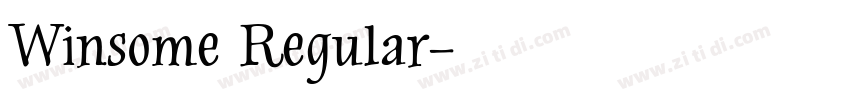 Winsome Regular字体转换